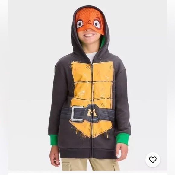 Teenage Mutant Ninja Turtles Mutant Mayhem Hoodie Kids Size 8 M Michelangelo New - Picture 1 of 12